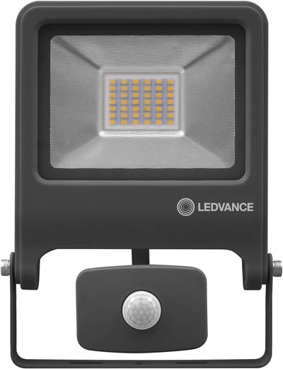 LEDVANCE LED Fluter, Leuchte für Aussenanwendungen, Kaltweiss, Integrierter Tageslicht- und Bewegung