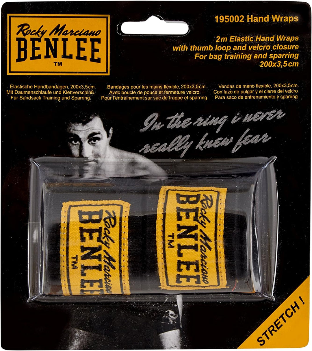 BENLEE Kopfschutz aus Kunstleder Full Protection Schwarz S/M Bundle mit Boxbandagen, Schwarz, 3m, Sc