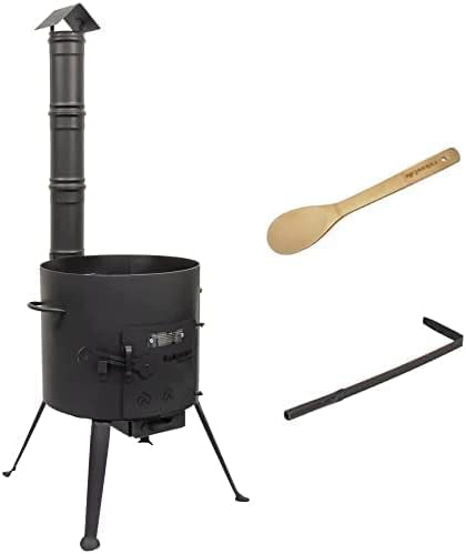 Utschak mit Abzugs-Rohr, Durchmesser: 36cm Feldküche, Gulaschkessel Feuerkessel Feuer-Ofen Outdoor f