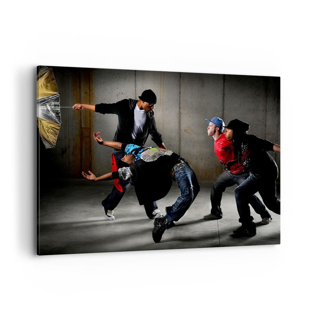 Bilder auf Leinwand 100x70cm Leinwandbild Gleichgewicht Tänzer springen Gross Wanddeko Bild Schlafzi
