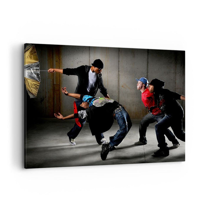 Bilder auf Leinwand 100x70cm Leinwandbild Gleichgewicht Tänzer springen Gross Wanddeko Bild Schlafzi