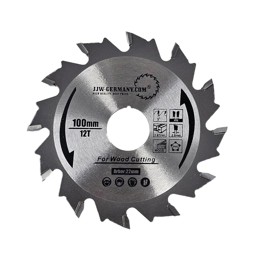 jjw-germany HM Nutfräser 100 x 3,97 x 22 Z= 12 WZ passend für Einhell Flachdübelfräse