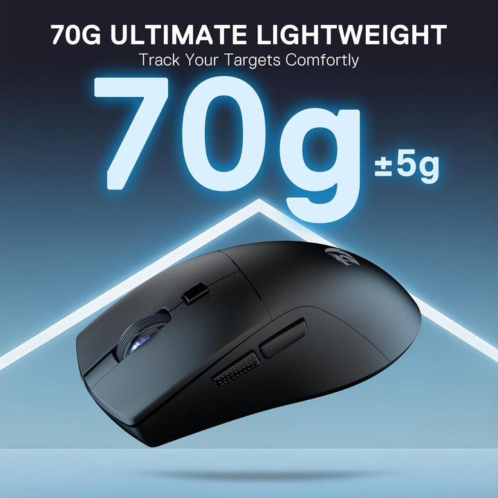 Redragon M618 LIT kabellose Gaming-Maus, optische ergonomische Maus mit 10.000 DPI und 6 programmier