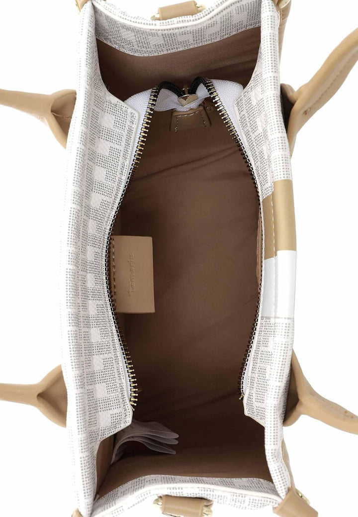 Tamaris Shopper Liz 32323 Damen Handtaschen Print Einheitsgrösse Lighttaupe, Einheitsgröße