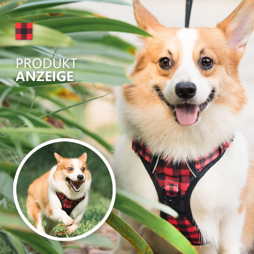 PoyPet Keine Pull Hundegeschirr Front Reflektierende Pet Weste für Hunde mit Einfache Kontrolle Grif