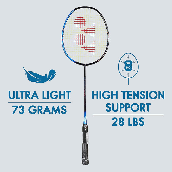 YONEX Smash Badmintonschläger (G4, 73 g, 12,7 kg Spannung) schwarzblau, schwarzblau