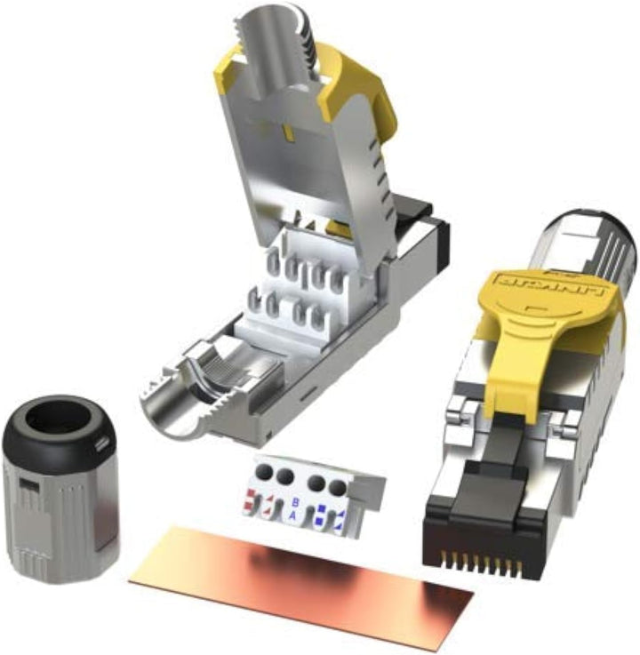 LINKUP - [GHMT & DSX8000 Zertifiziert] Cat8 Ethernet-Kabelstecker (6-Pack) RJ45 Einfacher Feldabschl
