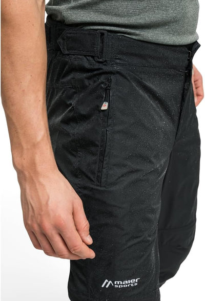 Maier Sports Herren Regen Überhose Raindrop M 46 Schwarz, 46 Schwarz