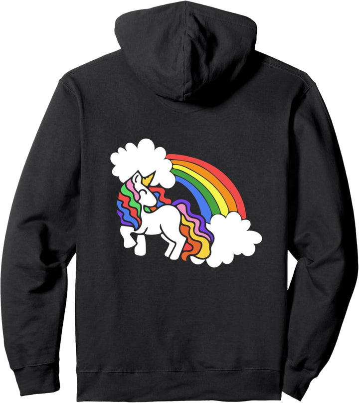 Cute rainbow unicorn Pullover Hoodie