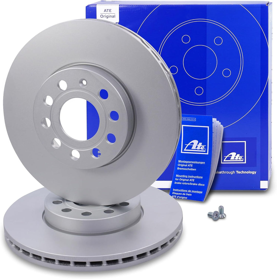 ATE Bremsenset Vorderachse inkl. Bremsscheiben vorne Ø 288 mm belüftet und Ceramic Bremsbeläge vorne