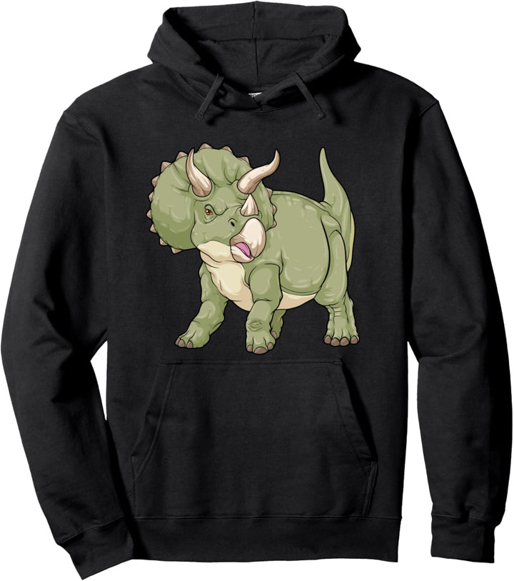 Triceratops Dinosaur Prehistoric Herbivores Dino Kids Boys Pullover Hoodie