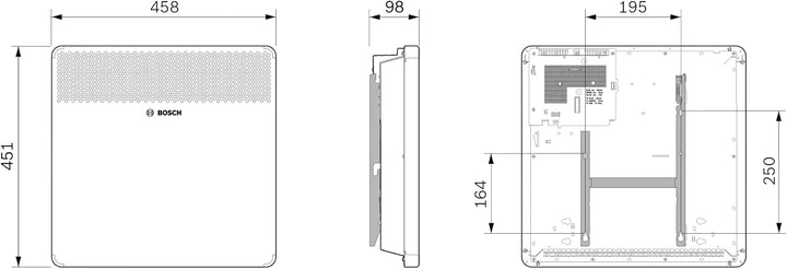 Bosch elektrischer Konvektor Heat Convector 4000-10, für ca. 10m² mit 1000W inkl. elektronischer Reg