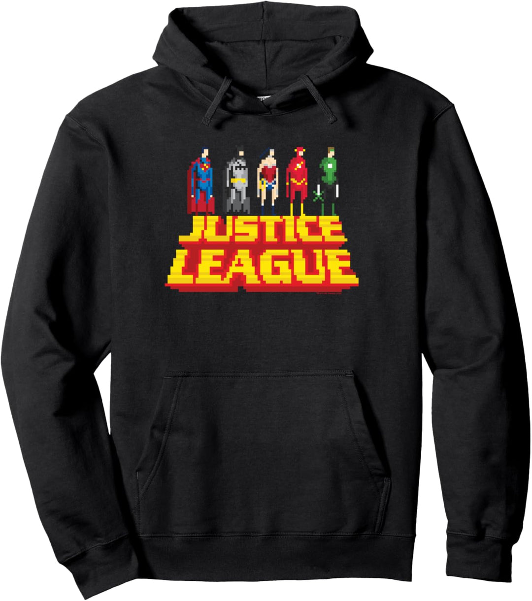 Justice League Standing Above Pullover Hoodie