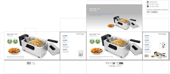 EMERIO 3.0L Öl-Fritteuse mit Kaltzonen Technologie | kein bitterer Geschmack mehr | Kaltzonenfritteu