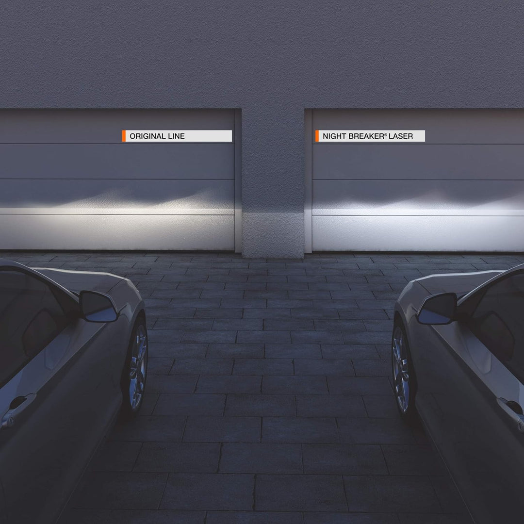OSRAM NIGHT BREAKER LASER H4, +150% mehr Helligkeit, Halogen-Scheinwerferlampe, 64193NL-HCB, 12V PKW