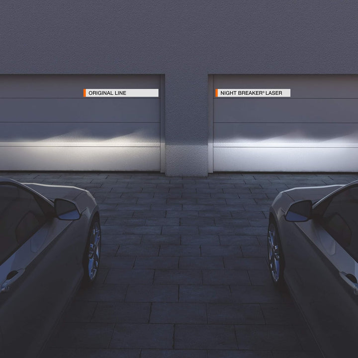 OSRAM NIGHT BREAKER LASER H4, +150% mehr Helligkeit, Halogen-Scheinwerferlampe, 64193NL-HCB, 12V PKW