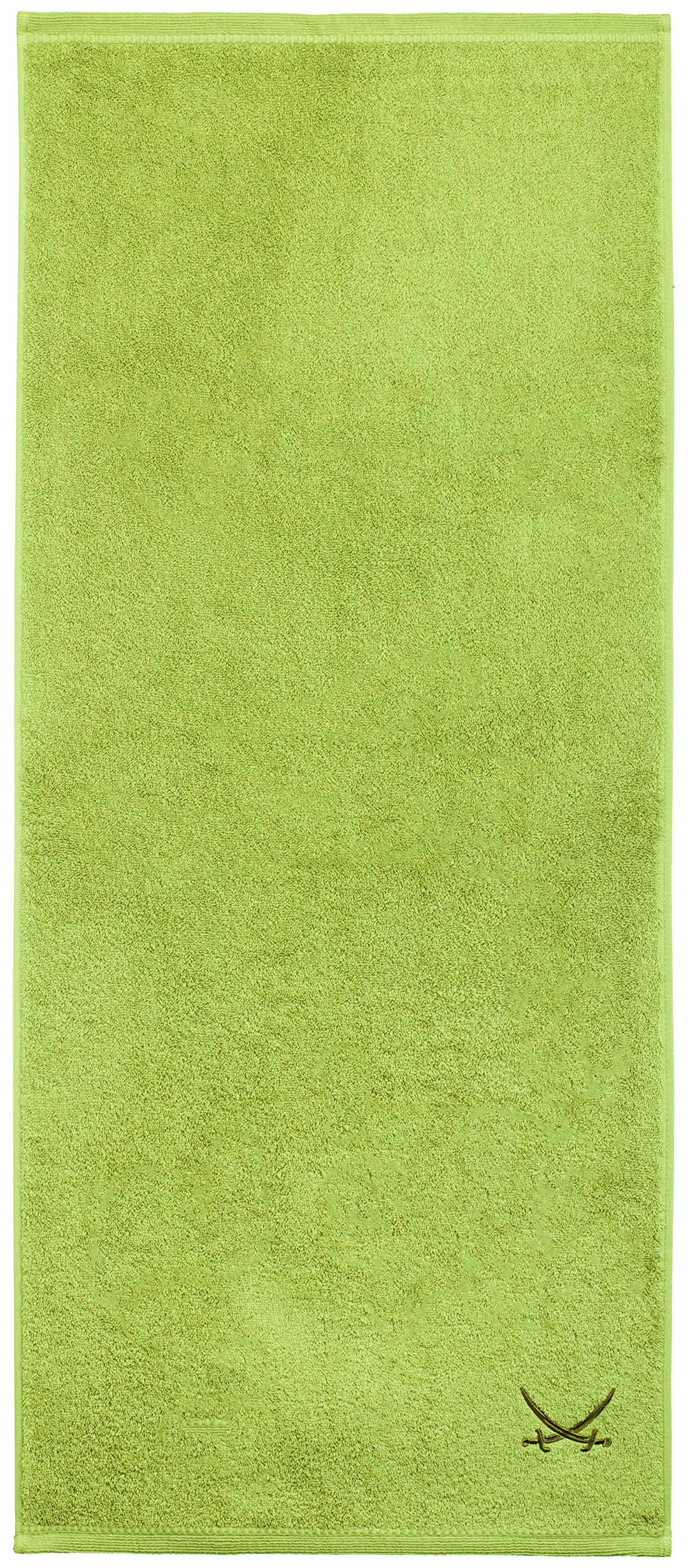Sansibar Badetuch 90x180 cm 100% Baumwolle mit gesticktem Säbel Logo Strandtuch Saunatuch Grün Einze