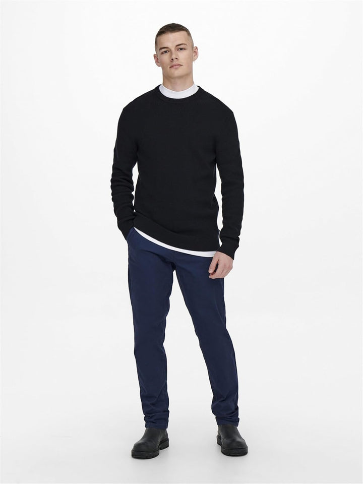 ONLY & SONS Male Strickpullover ONSPHIL Pullover S Dark Navy, S Dark Navy