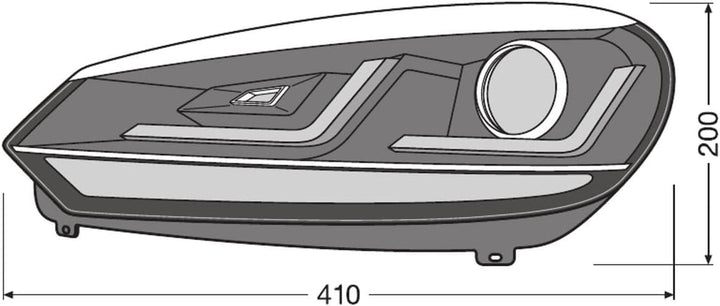OSRAM LEDriving Xenarc, Scheinwerfer (Chrome), Xenon, LEDHL102-CM, 1 Set (2 Scheinwerfer) Chrome Sin