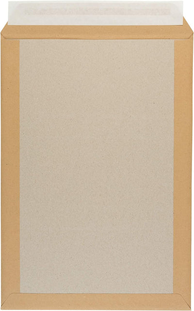 Idena 10248 - Versandtaschen DIN B4 mit Papprückwand, 100 Stück haftklebend, Umschläge ohne Fenster,