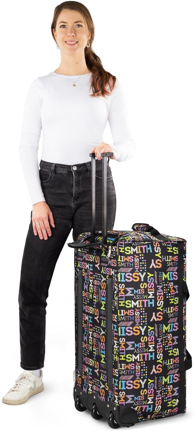 normani Reisetasche XXL Trolly mit Rollen Jumbo Travel Bag aus robustem Material Schwarz-missy / 80
