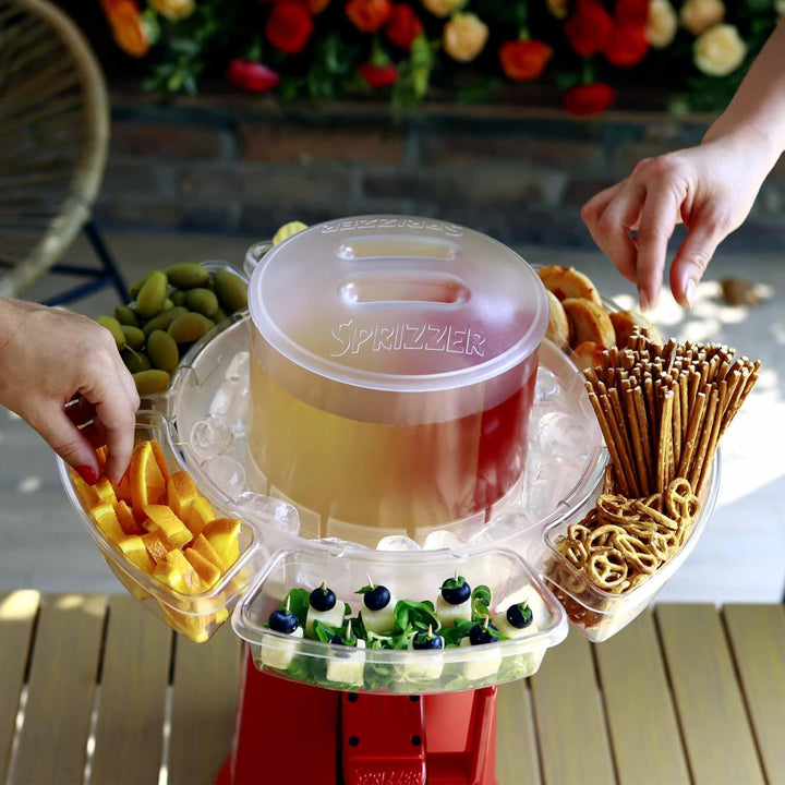 Sprizzer - Set Aperitif 6 Transparente Schalen für Snacks und Lebensmittel, zum Anbringen am Behälte
