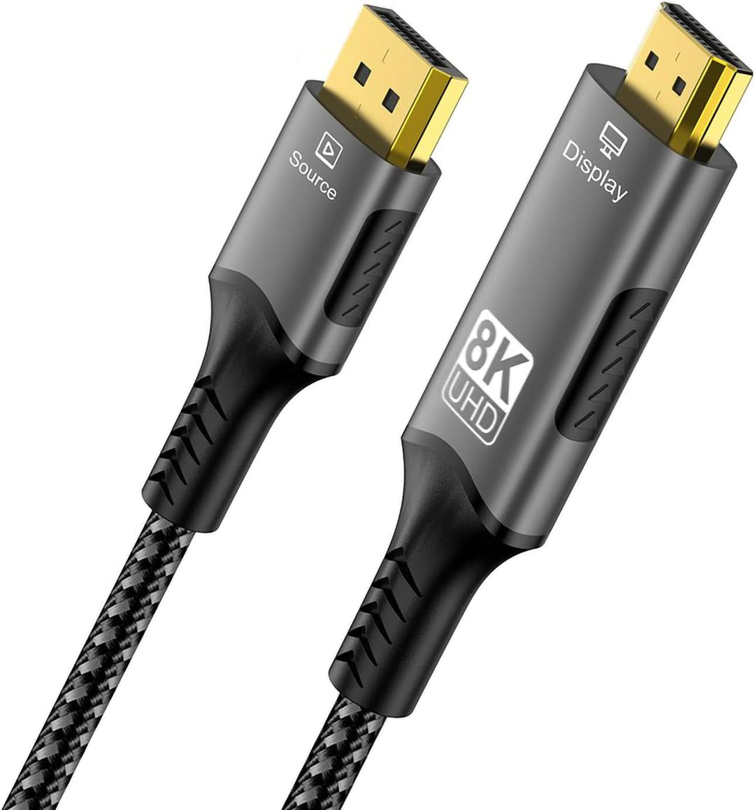 PremiumCord 8K Kabel DisplayPort 1.4 auf HDMI 2.1, Stecker auf Stecker, Auflösung 8K@60Hz,4K@144Hz,