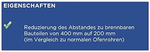 doppelwandiges Ofenrohr Winkelelement 45° mit Tür, Ø 150mm Durchmesser; mit Steckverbindungen; gussg