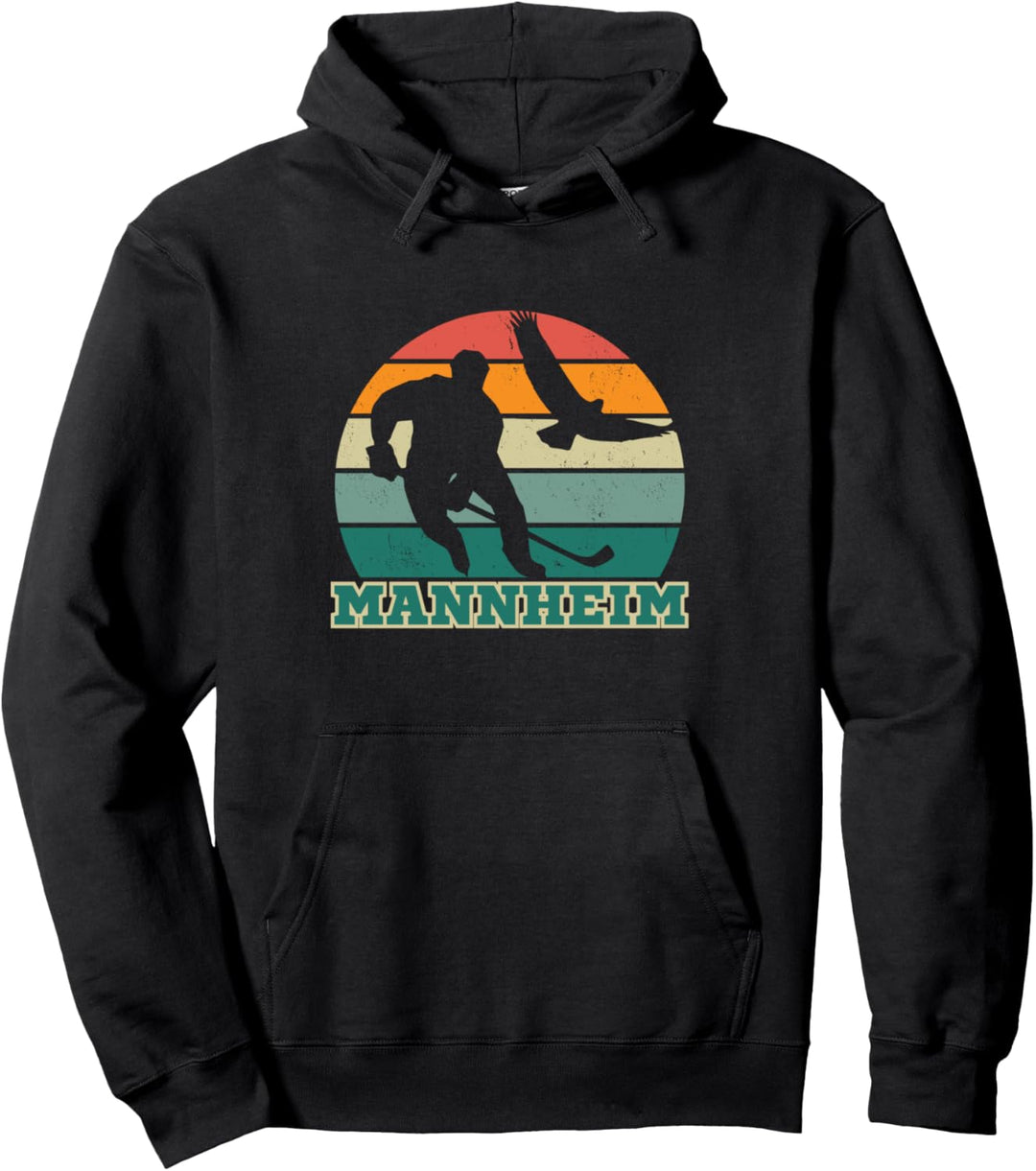 Cooles Eishockey Fan Shirt Stadt Mannheim mit Adler Skyline Pullover Hoodie