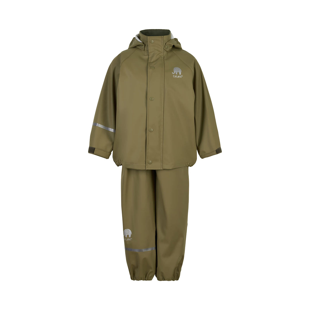 Celavi Unisex Basic Pu Rain Suit Regenjacke 100 Khaki, 100 Khaki