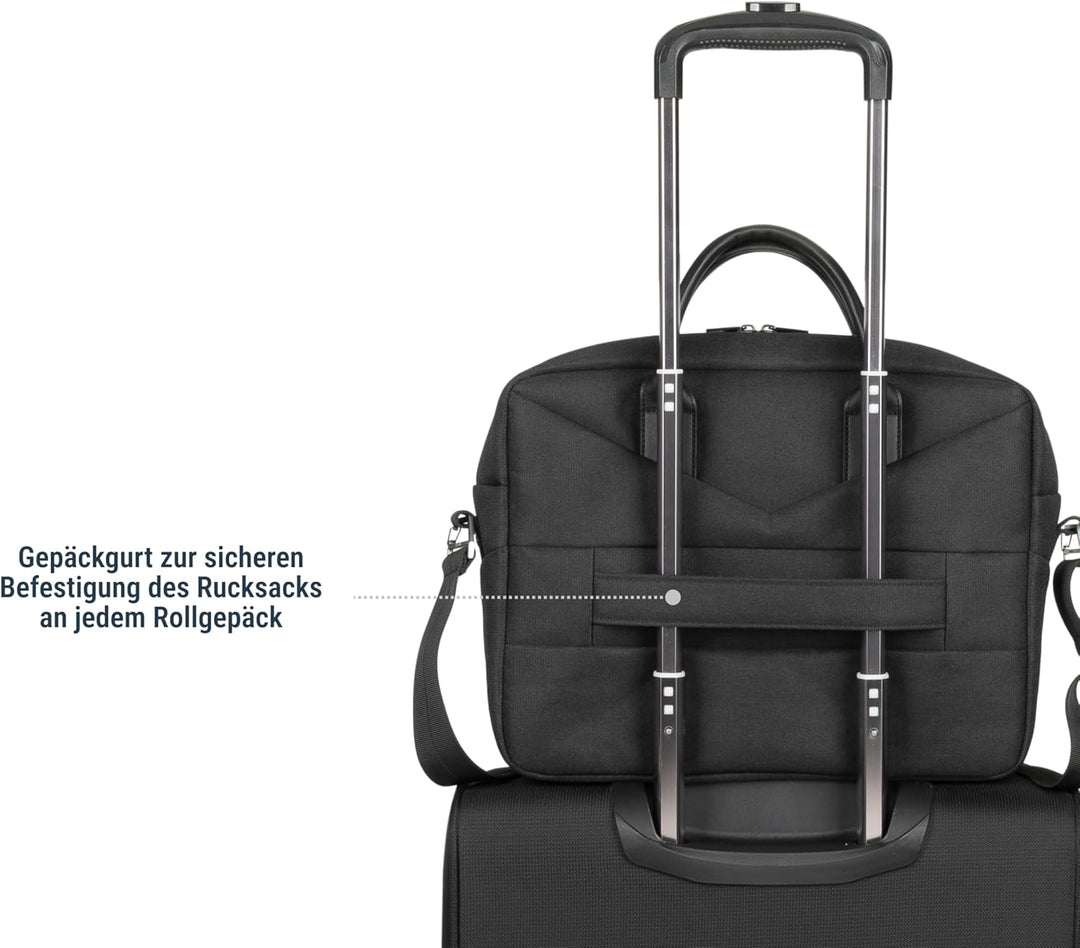 Rivacase ECO Laptoptasche 14 bis 15,6 Zoll - multifunktionale Computertasche wasserabweisend für Dam