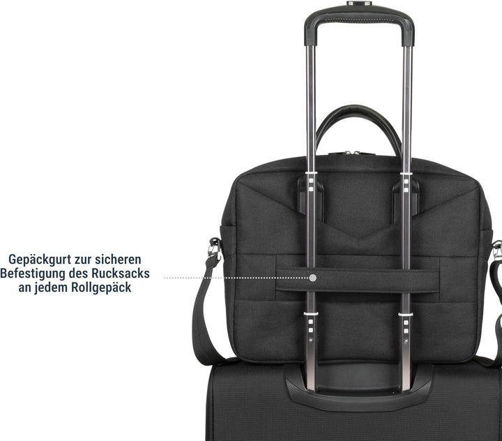 Rivacase ECO Laptoptasche 14 bis 15,6 Zoll - multifunktionale Computertasche wasserabweisend für Dam