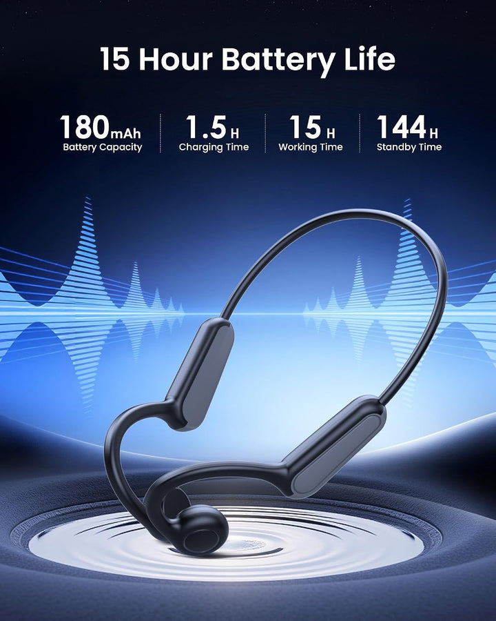 LAMA Knochenschall Kopfhörer Knochenleitungskopfhörer, kabelloser Bluetooth 6.0 Sportkopfhörer IP55