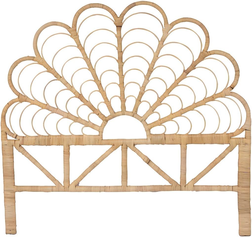 Vente-unique - Bettkopfteil - Rattan - 140 cm - Naturfarben - FLOSIA