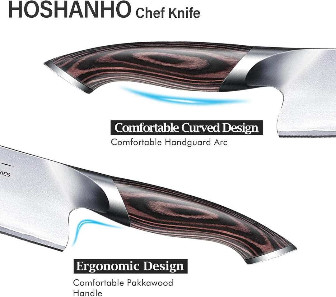 HOSHANHO Japanisches Kochmesser Profi Messer Scharfe Küchenmesser Chefmesser aus Hochwertigem Edelst