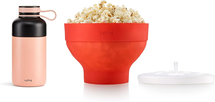 Lékué 3000215SUR Popcorn Geschenkset, Silikon Kit Cadeau, Kit Cadeau