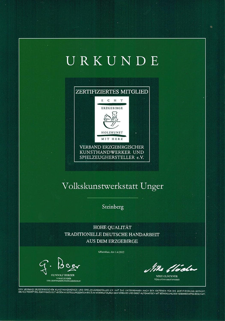 DWU Original Erzgebirgischer Räuchermann® Waldwichtel gross Zapfensammler Natur - inkl. Original Cro