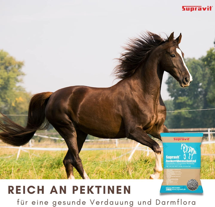Supravit Rübenschnitzel 20kg | schmackhaftes & energiereiches Pferdefutter | Zuckerrübenschnitzel fü