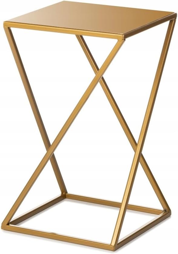 HowHomely Blumenständer Metall Golden 40 cm Hoch - Solider und Robuster Blumenhocker Metall - Pflanz