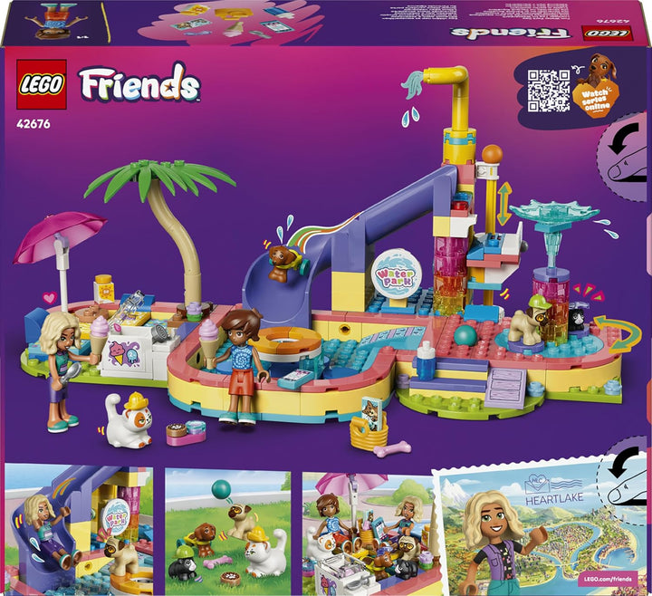 LEGO Friends Lustiger Tag im Wasserpark - Miniatur Spielset mit Rutsche, 2 Minifiguren, 4 Tierfigure