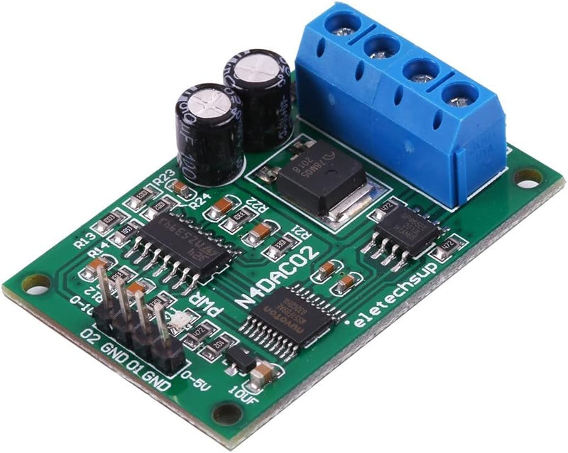 2-Kanal N4DAC02 DC 12V RS485-zu-DAC Digital-Analog-Umwandlungsmodul, RS485-zu-0-5-V /0-10-V Spannung