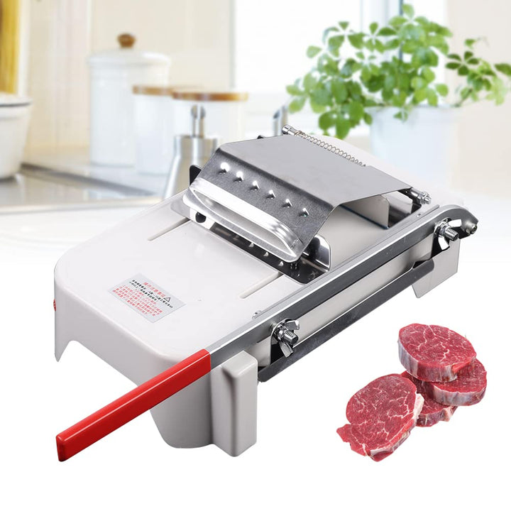 MINRS Fleischschneider Manuell, Rindfleischschneider Frozen Meat Slicer Iebensmittelechter Rostfreie
