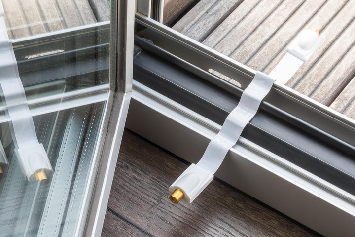 POPPSTAR 2x 28cm SAT Fensterdurchführung (0,2 mm Fensterdurchführung SAT Kabel sehr flach), 4x F-Ste