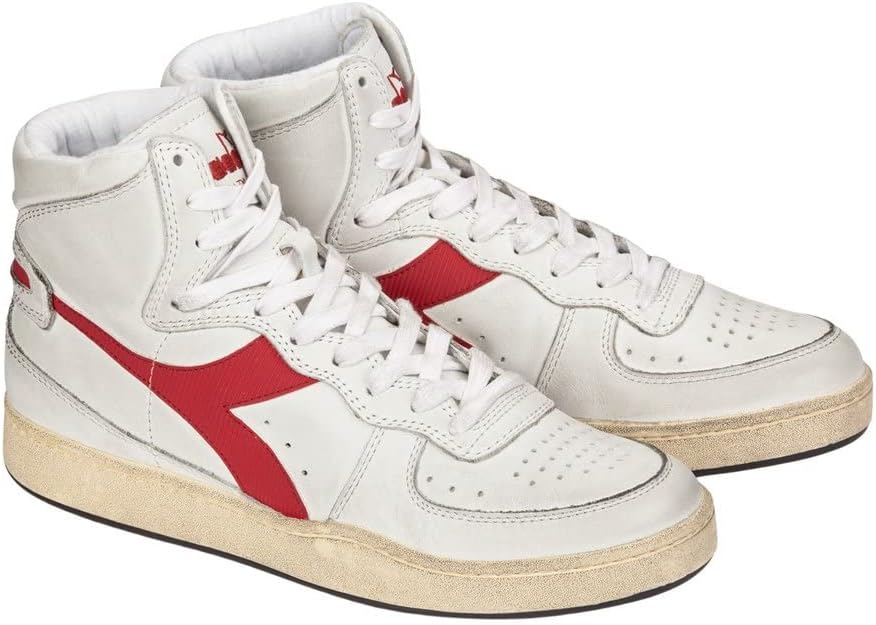 Diadora Heritage MI Basket Used Echtleder-Schuhe Coole Herren High Top Sneaker Turnschuhe Friezeitsc