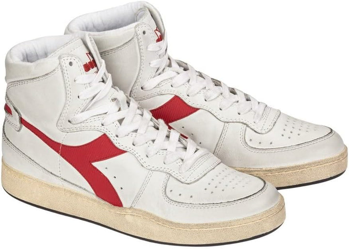 Diadora Heritage MI Basket Used Echtleder-Schuhe Coole Herren High Top Sneaker Turnschuhe Friezeitsc