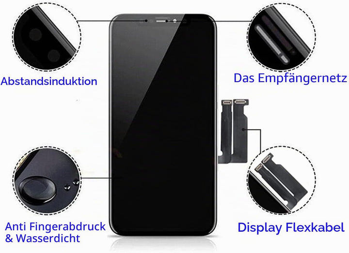 GOLDWANGWANG Display für iPhone XR LCD Bildschirm Ersatz 6,1 Zoll Touch Screen Digitizer Full Assemb