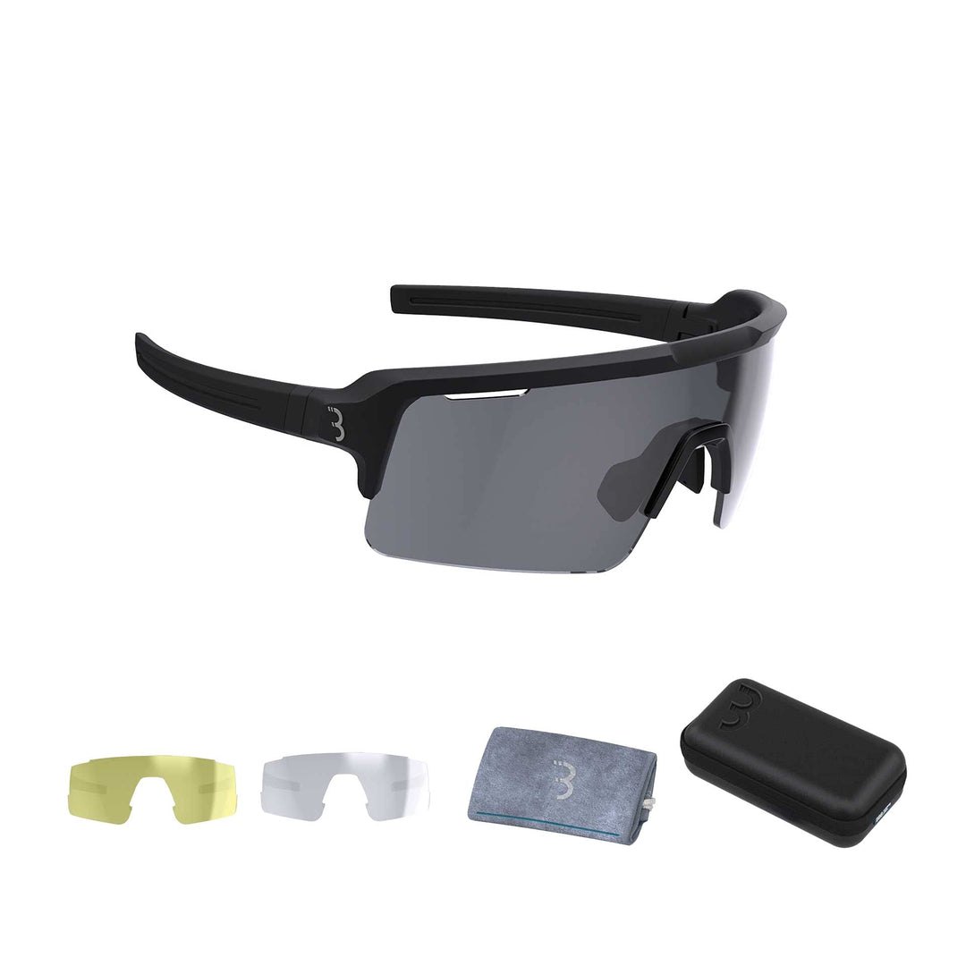 BBB Cycling Unisex-Adult Fahrrad Sportbrille Modernes Grosses Glas Grilamid MTB Rennrad Kies Damen u