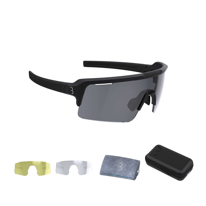 BBB Cycling Unisex-Adult Fahrrad Sportbrille Modernes Grosses Glas Grilamid MTB Rennrad Kies Damen u