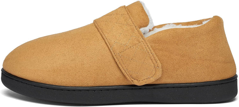 Mishansha Herren Winter Warme Hausschuhe Memory Foam Plüsch Pantoffeln,Gr.39-48, Gebrannte Umbra 44
