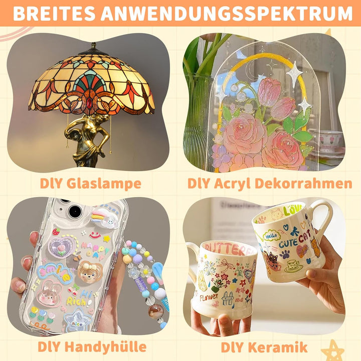 24 Stück Wachsstifte für Kerzen, Kerzenstifte, KerzenBemalen Set Leuchtende Kerzenfarben Taufkerze S